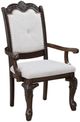 Crown Mark Kiera Coffee Brown Upholstered Dining Arm Chair-0