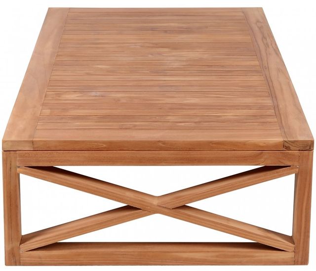 Meridian Furniture Anguilla Natural Teak 14" Outdoor Coffee Table-2