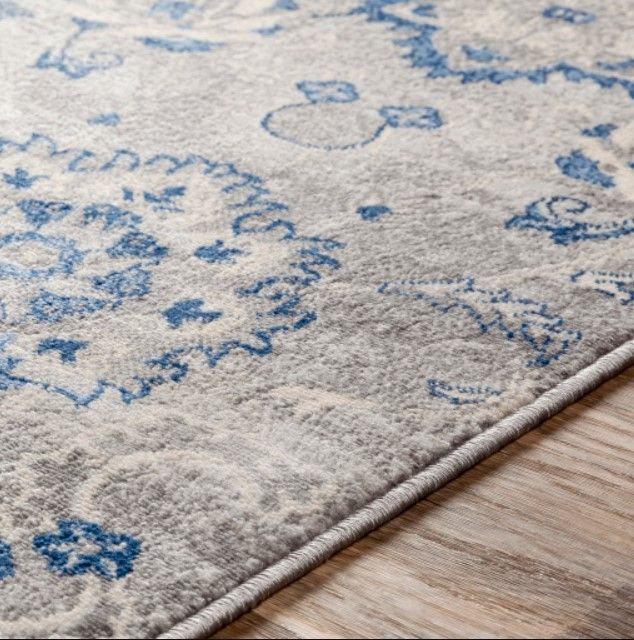 Surya Monaco Denim/Ivory 4'x6' Area Rug-4