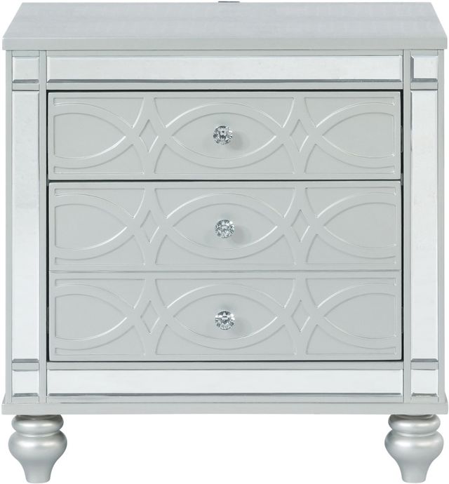 Coaster® Gunnison Silver Metallic Nightstand-0