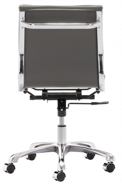Zuo® Modern Lider Plus Gray Armless Office Chair-2