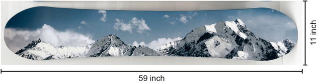Classy Living Exhilarating Mountain Majesty Snowboard 59" Wall Art-2