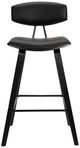 Armen Living Fox 2-Piece Black Counter Stool Set-3