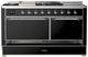 Ilve® Majestic III 60" Glossy Black Pro Style Dual Fuel Natural Gas Range with Griddle and Chrome Trim-2