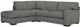 Kevin Charles® Veronica 3 Piece Sugarshack Dark Gray Sectional -0