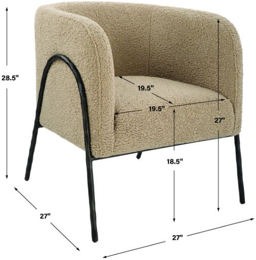 Uttermost® Jacobsen Warm Latte Accent Chair-2