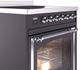 Ilve® Nostalgie II Noblesse 30'' Graphite Matte Pro Style Induction Range with Chrome Trim-4