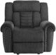 Homelegance® Nutmeg Charcoal Gray Manual Glider Recliner-2
