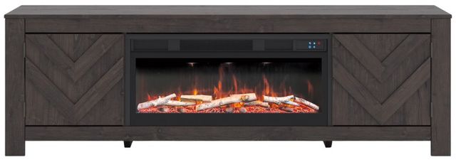 Signature Design by Ashley® Cayboni Black 71" TV Stand with Electric Fireplace-0