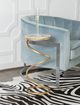Powell® Gynn Gray Spiral Drink Table with Gold Base-3