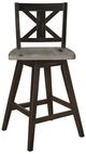 Homelegance® Amsonia Distressed Gray/Black Swivel Counter Height Chair-3