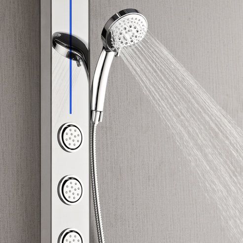 Forno Acqua AcquaSPA Mirrored Stainless Steel Retrofit Shower System with SensoTEMP-4