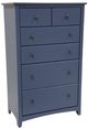 Boulder Creek Furniture Shaker Blue 6-Drawer Chest-0