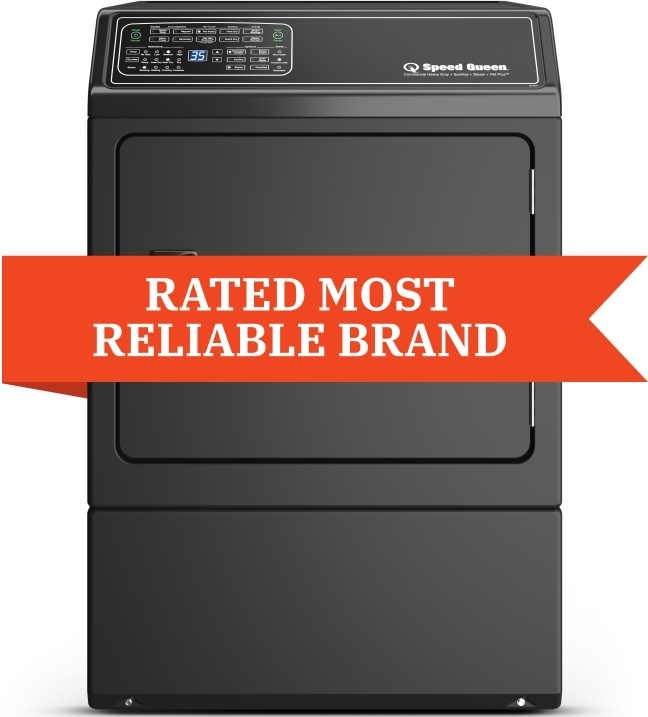 Speed Queen® Matte Black Front Load Laundry Pair | Elders Appliance