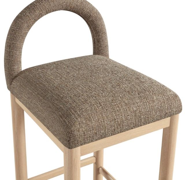 Meridian Furniture Conrad Brown/Natural Upholstered Counter Stool-4
