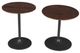 Jofran Inc. Global Archive 2-Piece Brown Nesting Table Set with Remy Gunmetal Base-0
