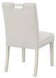 Fairfield® Customizable Entree Dining Pull Short Back Dining Chair with Buttons and Linen Legs-3