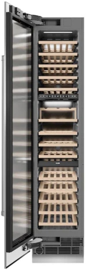 ZLINE 18" 9 Cu. Ft. Stainless Steel Triple Zone Left Hinge Column Wine Cooler-1