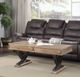 ACME Furniture Pellio Antique Oak Coffee Table with Black Base-1