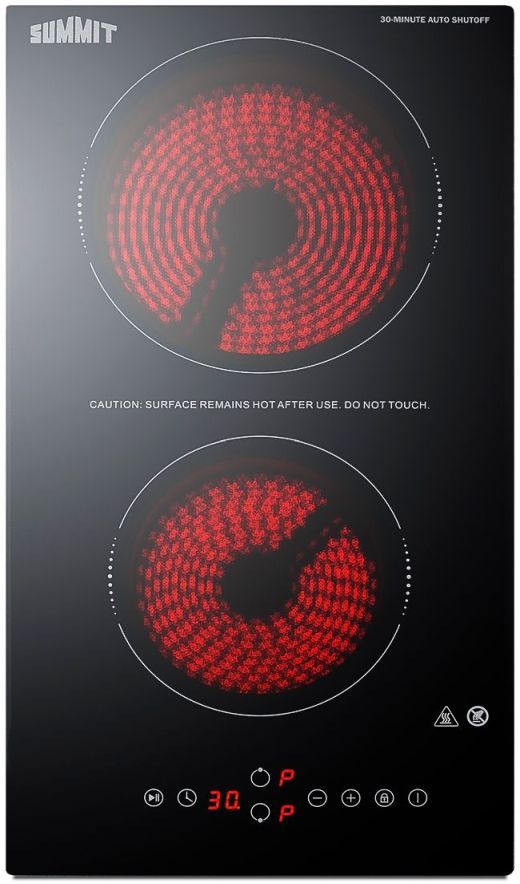 Summit® 12" Black Electric Cooktop -4