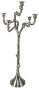 A & B Home Stavros Polished Silver Candle Holder-0