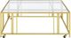 Coaster® Adri Glass Top Coffee Table with Matte Brass Base-1