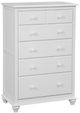 John Thomas Furniture® Cottage White 5-Drawer Chest-0