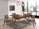 Elements International Razor 5-Piece Pebble Brown/Walnut Rectangular Dining Set-1