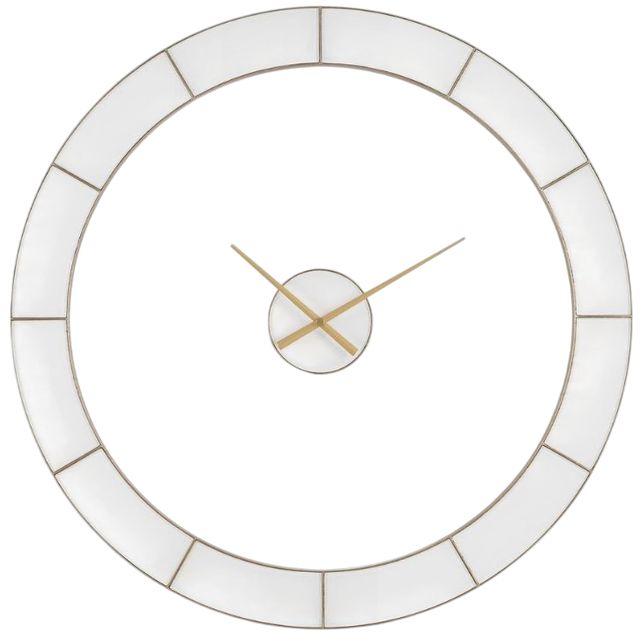 Uttermost® Ivory Halo Ivory/Gold Minimalist Wall Clock-0