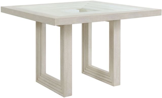 Elements International Avalanche 7-Piece Antique White Counter Dining Set-1