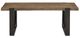Magnussen Home® Bowden Rustic Honey Cocktail Table with Black Metal Base-1