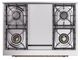 Ilve® Nostalgie II Noblesse 36'' Blue Gray Pro Style Dual Fuel Range with Copper Trim-4