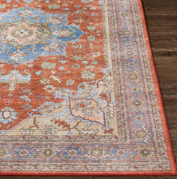 Surya Leicester Beige/Brick Red 4'x6' Area Rug-1