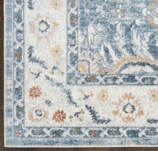 Nourison Home™ Astra Machine Washable Blue 5'x7' Area Rug-4