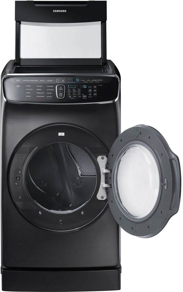 Samsung 7.5 Cu. Ft. Fingerprint Resistant Black Stainless Steel Gas Dryer-1