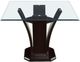 Homelegance® Daisy Glass Top Square Counter Height Dining Table with Espresso Base -2