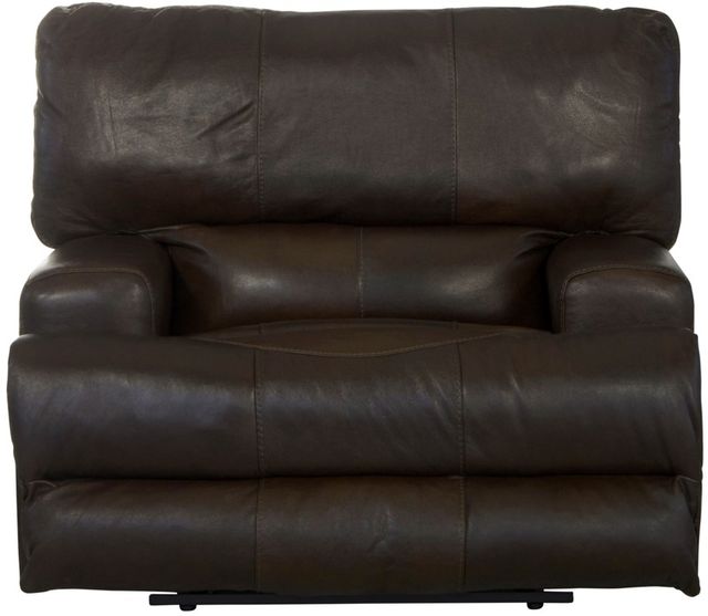 Catnapper® Wembley Chocolate Leather Lay Flat Recliner-2