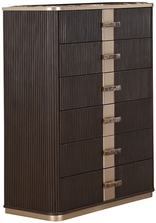 Michael Amini® West Kensington Medium Espresso Highboy Chest-0