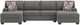 Signature Design by Ashley® Seyler Lane 3-Piece Graystone Sleeper Sectional and Double Chaise-1