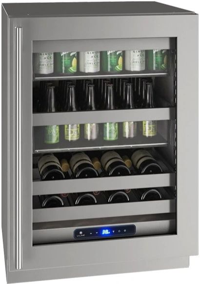 U-Line® 24" Stainless Steel Wine Cooler-3