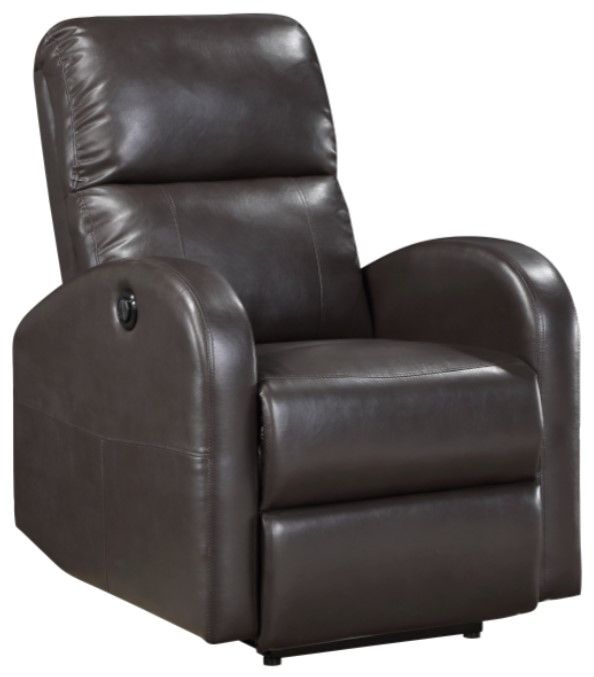 Homelegance® Wiley Brown Power Reclining Chair-0