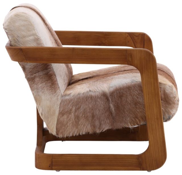 Dovetail Furniture Bautista Brown/Natural Wood Occasional Chair-2