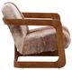 Dovetail Furniture Bautista Brown/Natural Wood Occasional Chair-2