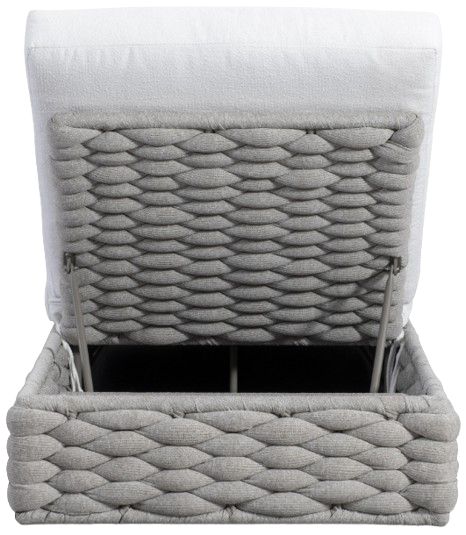 Bernhardt Salinas Bernhardt Exteriors Gray/White Fabric Outdoor Chaise-3