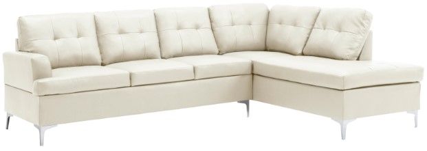 Homelegance® Barrington 3-Piece White Sectional Set with Right Chaise and Ottoman-1