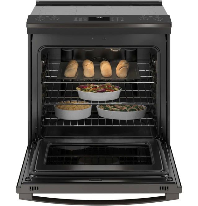 GE Profile™ 30" Fingerprint Resistant Black Stainless Slide-In Electric Range-2