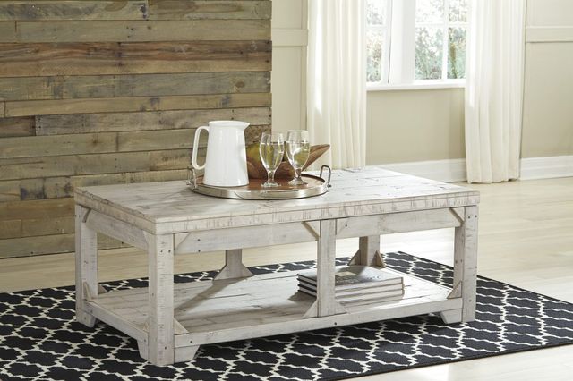 Signature Design by Ashley® Fregine Whitewash Lift Top Coffee Table-3