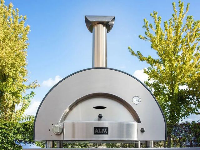 Alfa Classico 2 Pizze 38" Ardesia Grey Wood Pizza Oven-2