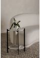 Moe's Home Collection Melanie White Marble Round Accent Table with Matte Black Iron Base-4