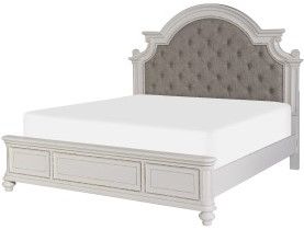 Mazin Furniture Baylesford Antique White/Gray Queen Bed-1
